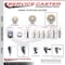 Service Caster 5 Inch Nylon Swivel 58 Inch Threaded Stem Caster Set with Total Lock Brake SCC-TSTTL20S514-NYS-58212-4 - alternate 4